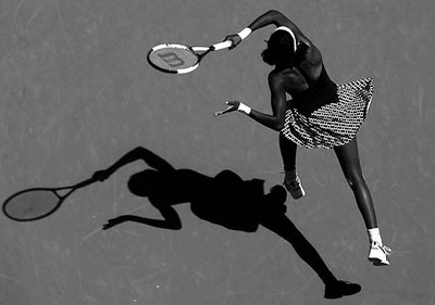 tennis player in black