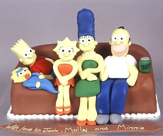 simpsons family guy cake