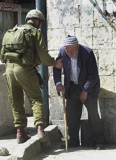 israeli soldier with old man