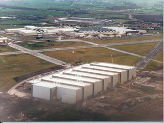 The Airbus plant in Broughton, North Wales - the A380 wing facility is in the foreground