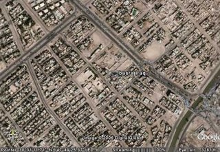 A satellite photograph of Basra - courtesy of Google Earth - Double-click to enlarge