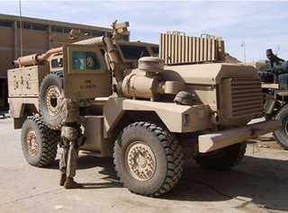 The USMC 'JERRV' Cougar vehicle used by ordnance disposal teams