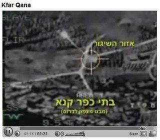 IDF video footage showing Katyusha rockets being fired from Qana