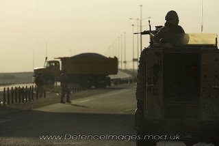 A Land Rover patrol in Basra