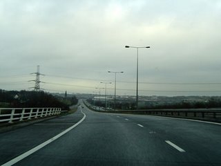 The M606 Northbound in Bradford - the camera is on the Southbound carriageway