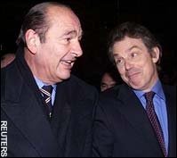 Blair and Chirac at St Malo in 1998
