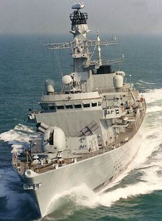 HMS Marlborough, a Type 23 Frigate, to which the 2087 Sonar will be fitted.