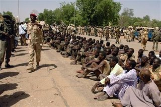 Rebel prisoners in Chad after their failed invasion
