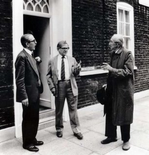 Lord Harris with Arthur Seldon and Friedrich Hayek