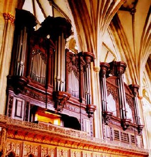 The organ at Bristol Cathedral