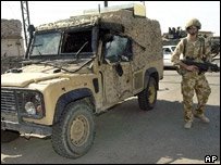 A Land Rover 'Snatch' in Iraq