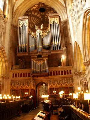 The organ at Wells Cathedral
