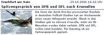 Spitzengespraech DFB DFL Krawalle