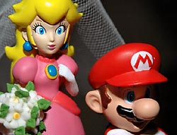 Super Mario Hochzeitstorte Brautpaar
