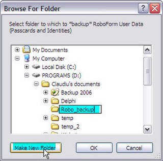 Backup folder