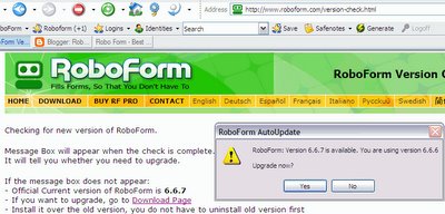 Robo Form version check
