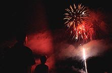 Fireworks off the Naples Pier - courtesy naplesnews.com