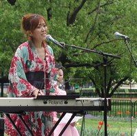 Amica performing in LaFayette Park, April 22, 2006