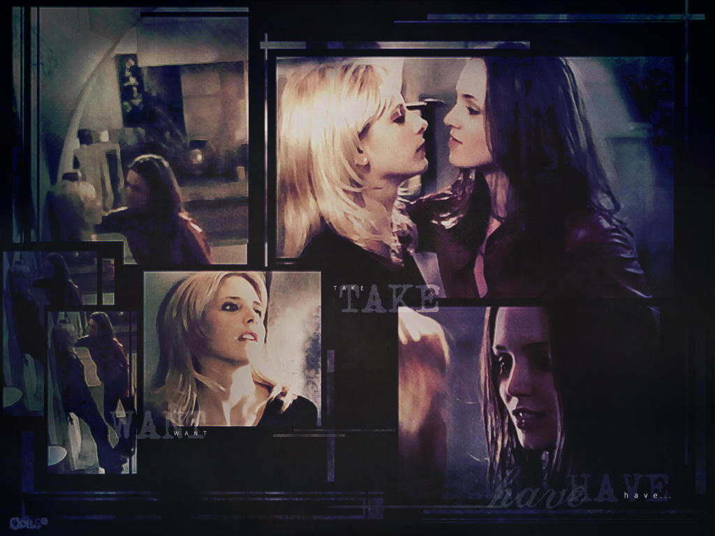 for the Slash challenge...Faith & Buffy in S3, Enemies (line from Bad G...