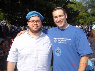 Ben Greenberg and Drew Kaplan at rally for Darfur in NYC on 17 September 2006