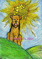 airedale terrier dog art