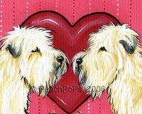 Wheaten Terrier Valentine Painting