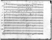 Mozart, score of piano concerto