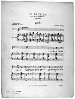 Library of Congress's score of Dell'Acqua's 'Villanelle'