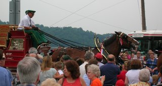 Budweiser Clydesdales visit Mountaineer Racetrack on July 9, 2006