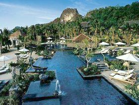 The resort is a village of pavilions, pools and landscaped gardens.