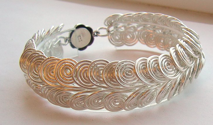 Marie Cristine Jewelry: Sterling Silver Egyptian Coil Bracelet