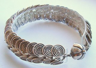 Marie Cristine Jewelry: Egyptian Coil Bracelet with Patina