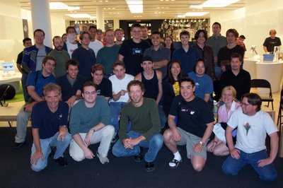 Charlie Clouser (front/center) @ the Palo Alto Apple Store