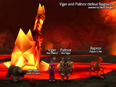 Vger and Palinor defeat Ragnaros assisted by Silvan Rangers