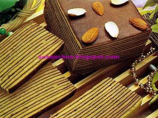 Nonya Kueh and Cake Recipes - Almond Layered Cake