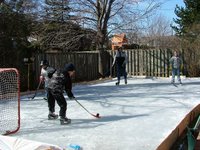 The Coulter's backyard rink