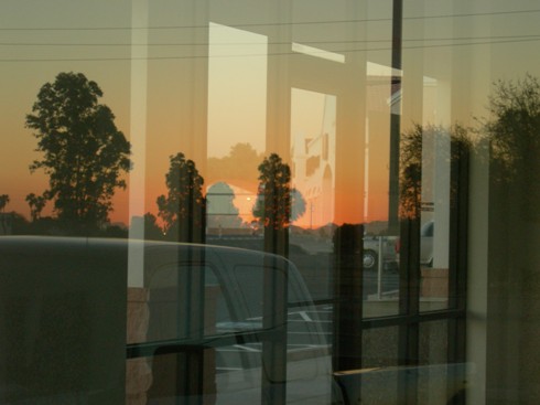 natural glass sunset