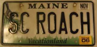 Maine license plate SC Roach