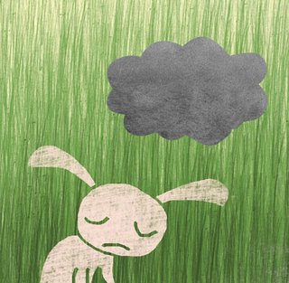 rabbit in the fields illustration
