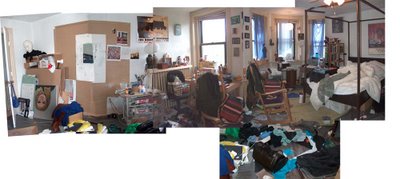 very messy bedroom