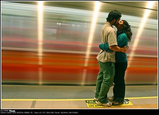 Beso en el metro
