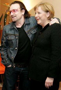 Bono - U2 & Merkel by Peter Klaunzer