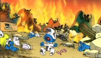 Hell unleashed on the Smurfs, of all people