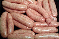 A pound of sausages, yesterday