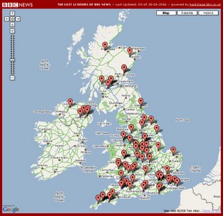 BBC News Map UK - Powered by BBC Backstage
