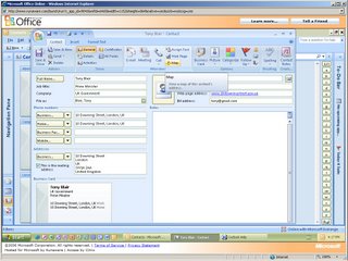 Map in Office 2007 Contacts