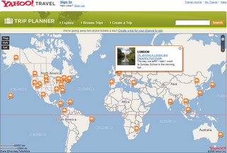 Yahoo Trip Planner Map