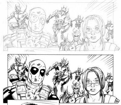 Cable/Deadpool #26, panel 1.