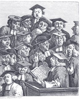 William Hogarth, Scholars at a Lecture, engraving, 1736/37