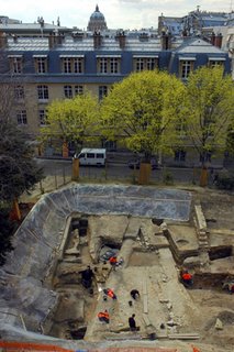 Excavation of houses from the Roman Empire, archeological site on the Curie campus, Paris, photo by L. de Cargouët/Inrap